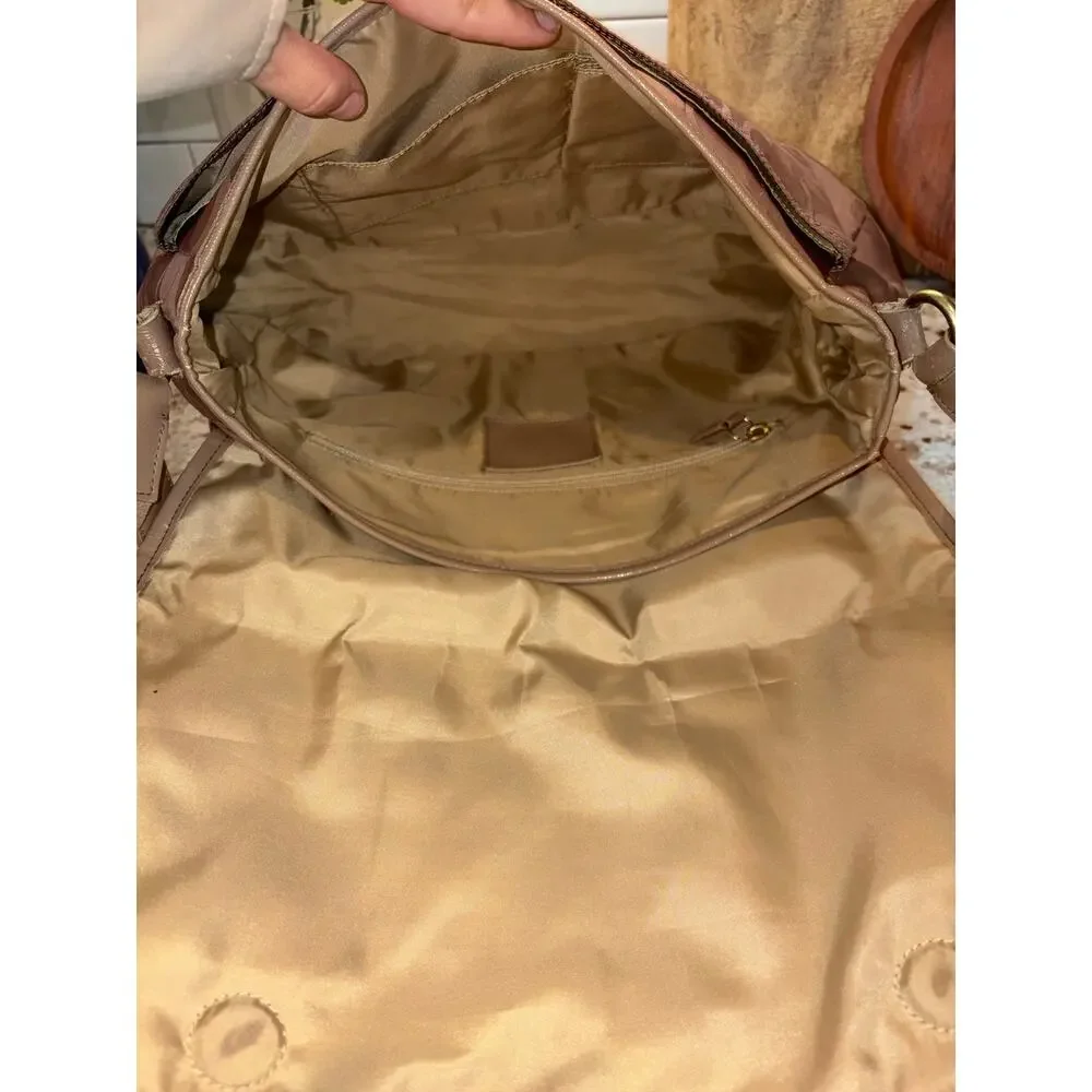 Coach Brown Signature Canvas Computer Messenger Bag READ